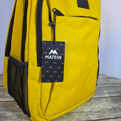 NWT New MATEIN Yellow Backpack Bookbag