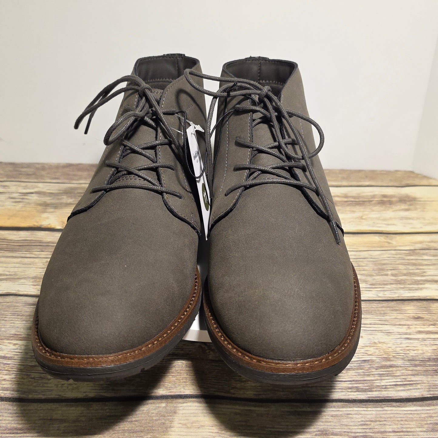 NIB New Goodfellow Men's Jerad Boots Gray Lace Up Shoes 098 00 6155