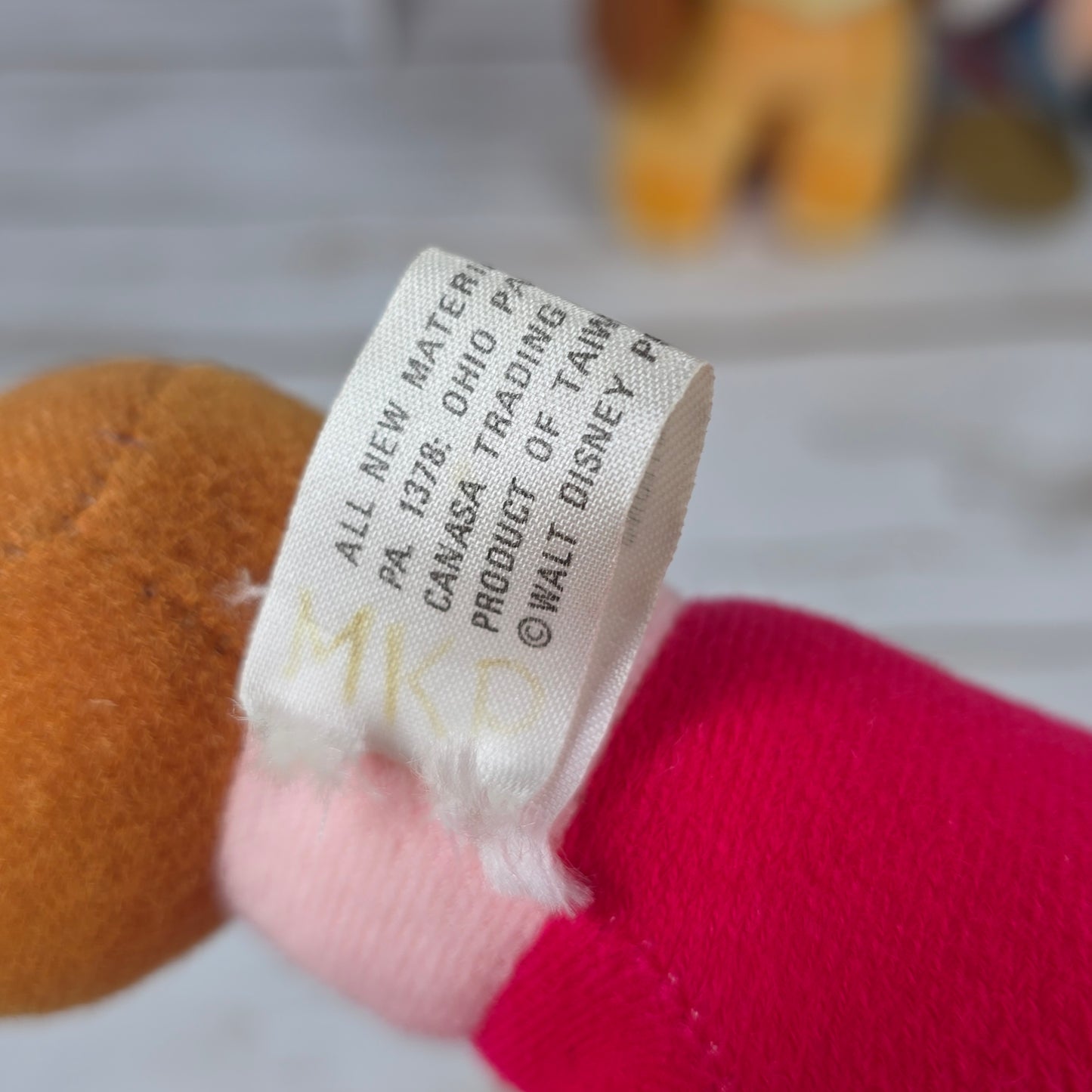 Vintage Walt Disney Plush Characters Mickey Mouse Donald Duck Goofy Pinocchio