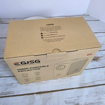 NIB New EGJSG 1080P Portable Projector V3 Gray 5G&2.4G WiFi