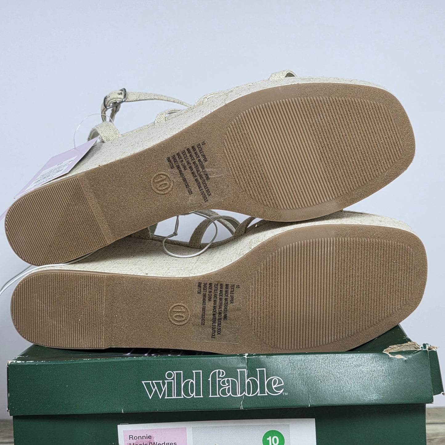 New Women's Wild Fable Ronnie Heels/Wedge Heathered Cream  Size 10