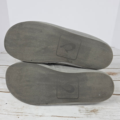 NWT New Men's Olukai Moloa Slippers Sharkskin Gray US Size 12M 10252-GWGW