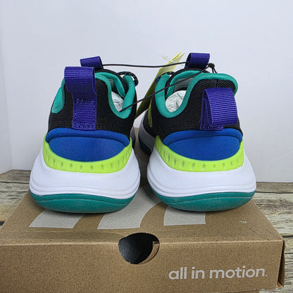 NWT Boy's All In Motion Fallon Snakers Black/Green Size 13