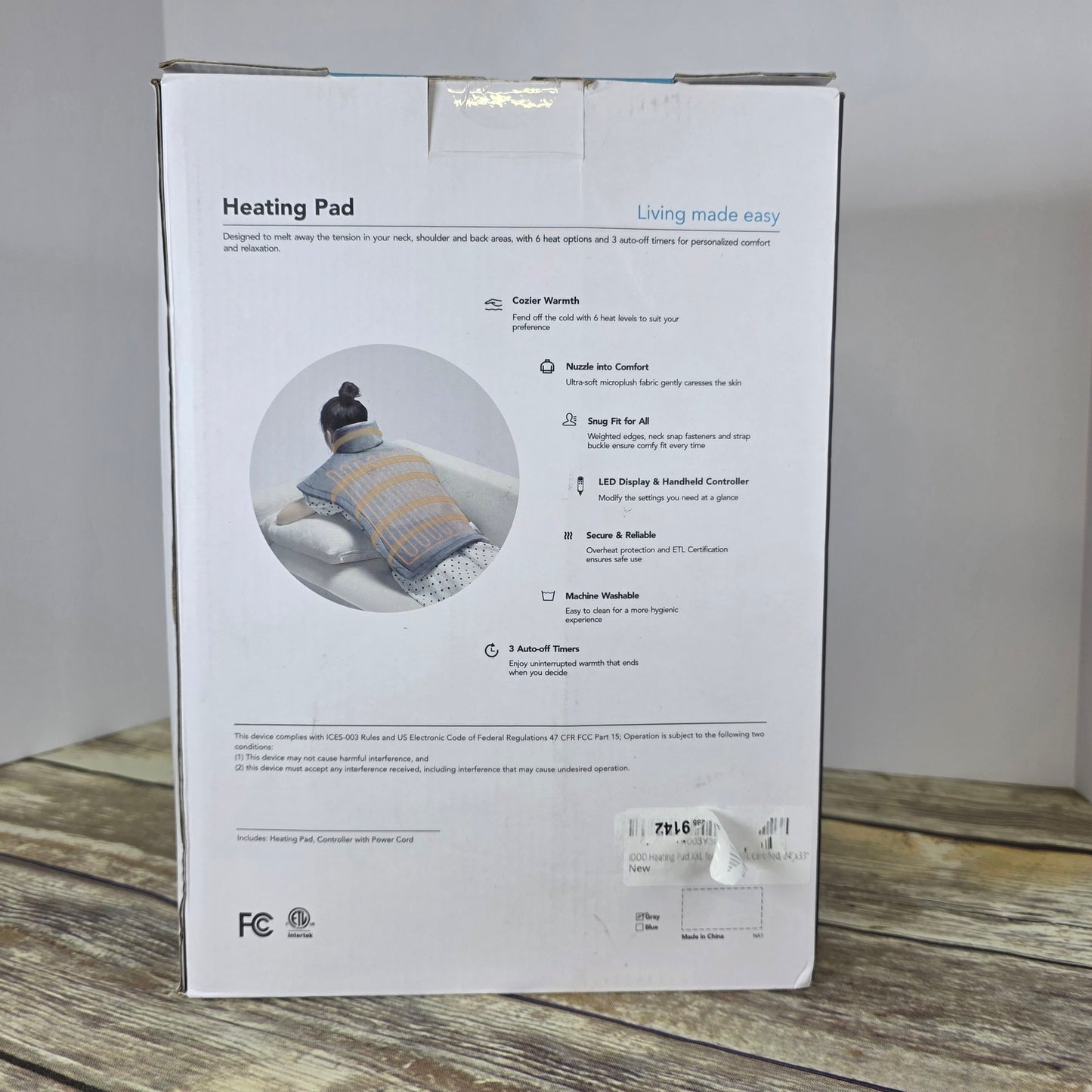 NIOB New IDOO Heating Pad XXL 24x30 Neck Shoulders Back