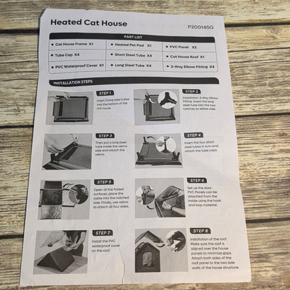 NIOB New Bestier DGRE Outdoor Heated Cat House Small P200145G-DGRE