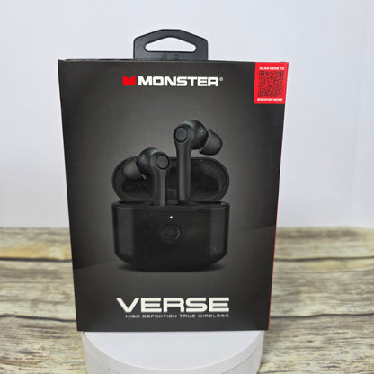 NIB New MONSTER Verse Wireless Bluetooth Earbuds Black