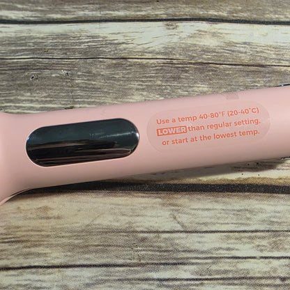 NIOB New TYMO Rovy Wave Curling Iron Pink Hair Styling Curling Iron Hair Crimper Waver - TYMO ROVY Beach Waves Curling Wand, Ionic Deep Waver Hair Curler Tool with Ceramic 3 Barrel for Women, Dual Voltage, Anti-Scald, Easy to Use, Pink, 1.25 Inch