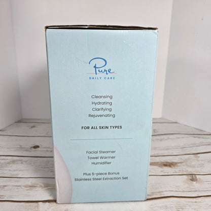 NIOB New Pure NANOSTEAMER  3-in-1 Ionic Facial Steamer Towel Warmer Humidifier PDC-4001