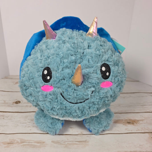 NWT New HugMe Reversible Dinosaur Stuffed Animal Donnie 279771 Blue