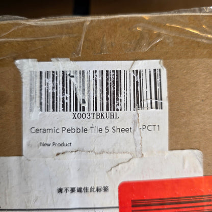 NIOB New Box of Ceramic Pebble Tile 5 Sheets Blue