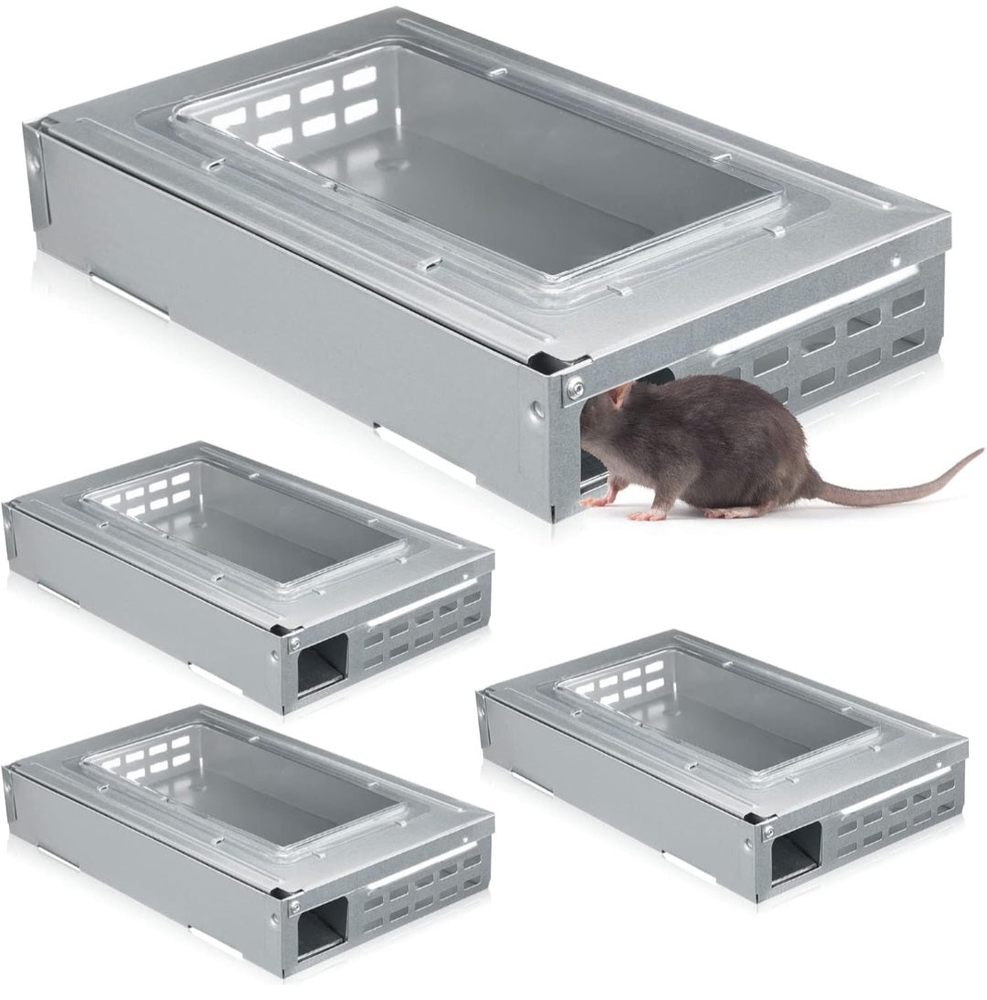 New Qualirey 4 Pack Multi Catch Mouse Trap Silver Pest Control