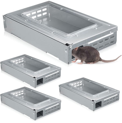 New Qualirey 4 Pack Multi Catch Mouse Trap Silver Pest Control