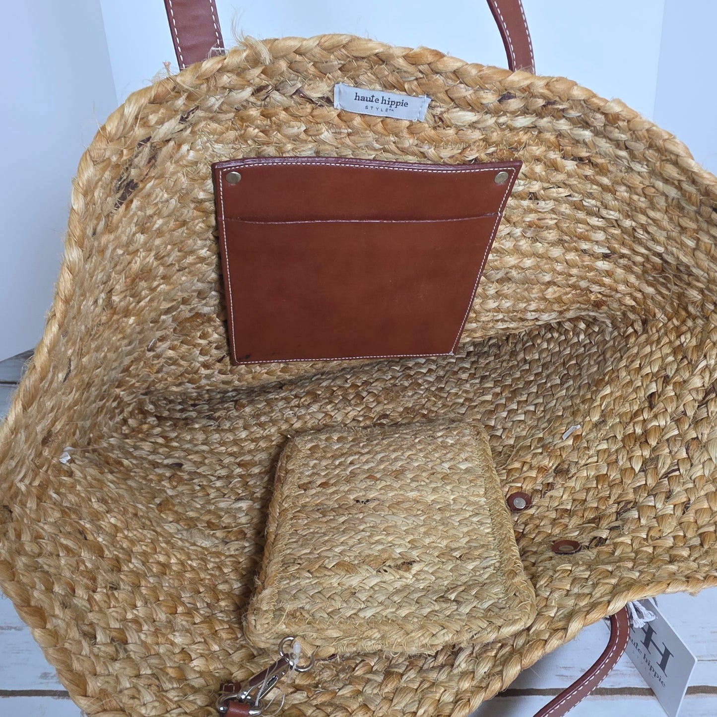 NWT New Haute Hippie Straw Woven Shoulder Bag #10781
