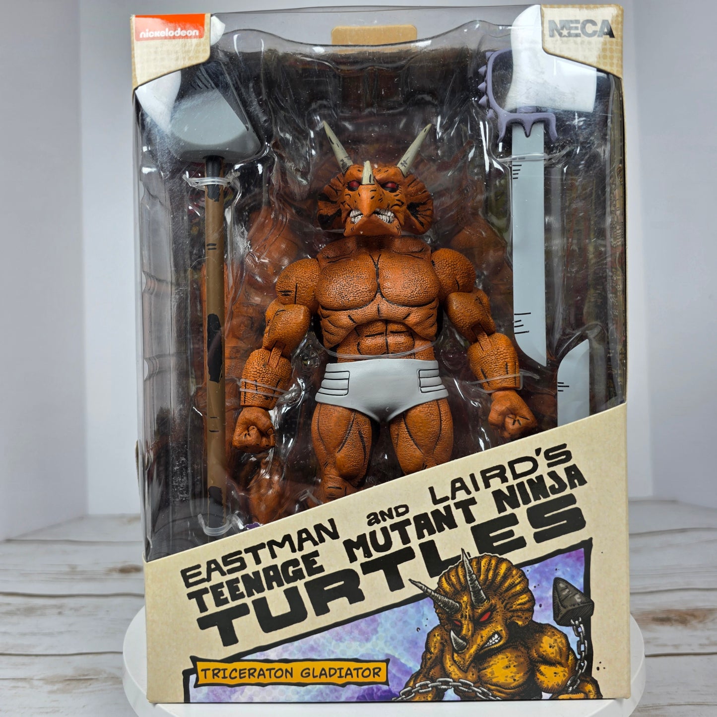NIB New NECA Eastman and Laird's Teenage Mutant Ninja Turtles Triceration Gladiator