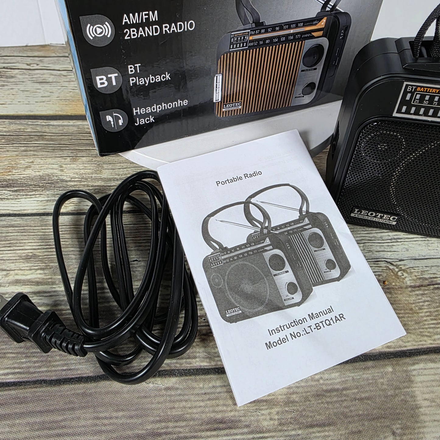 NIOB New LEOTEC AM/FM 2Band Radio LT-BTQ1AR