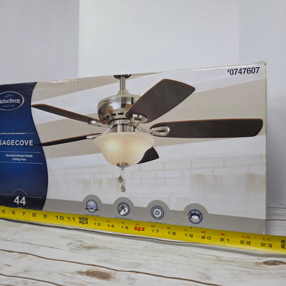 Harbor Breeze Sage Cove 0747607 44 in. Brushed Nickel Finish Ceiling Fan