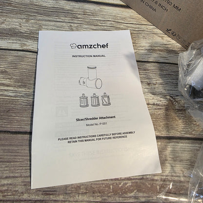 NIB New Amzchef Slicer/Shredder Attatchment Model P-001