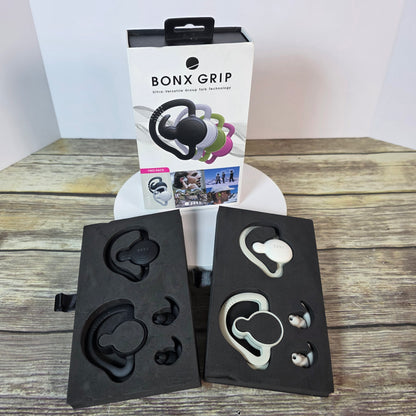 NIOB New BONX GRIP Pack of 2 Bluetooth Headsets Audio Conversation Systems