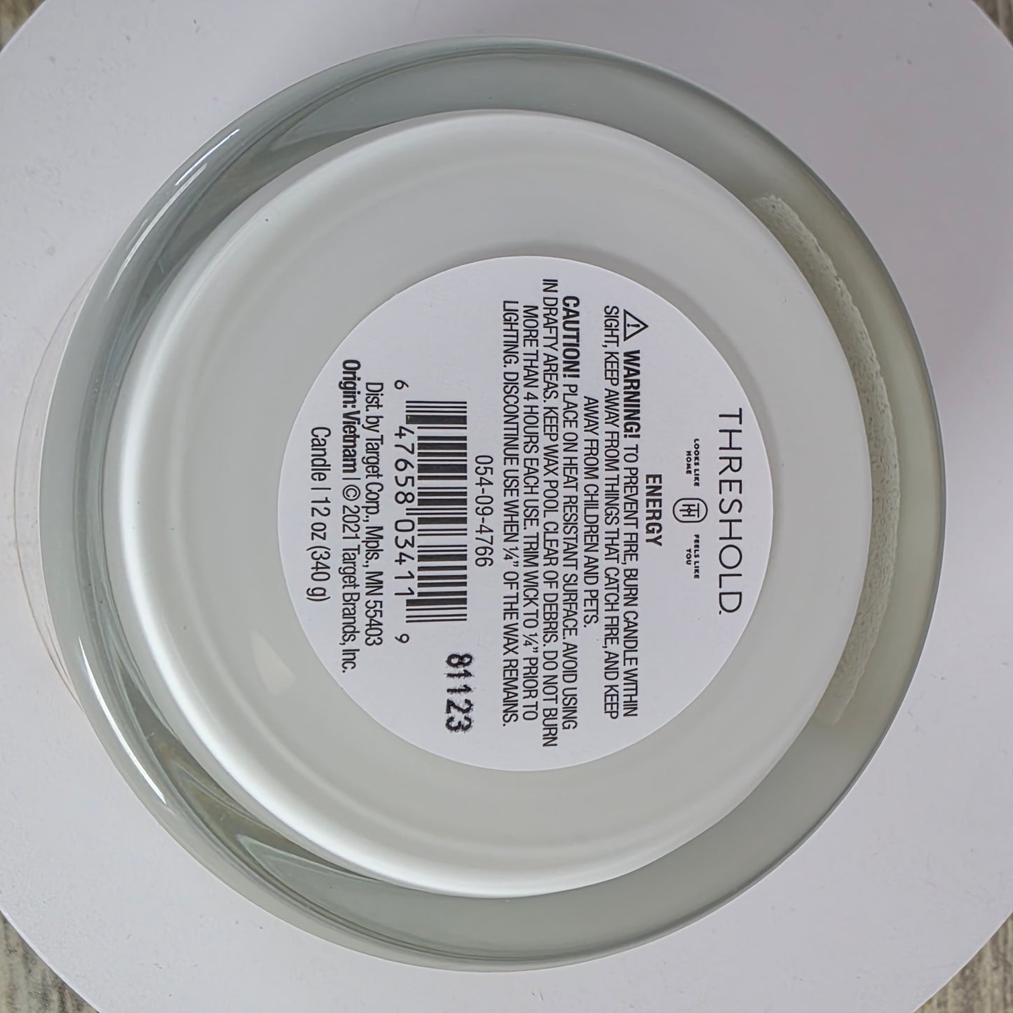 Set of 4 New Threshold 12oz Energy Cedar & Orange 3 Wick Glass Candles