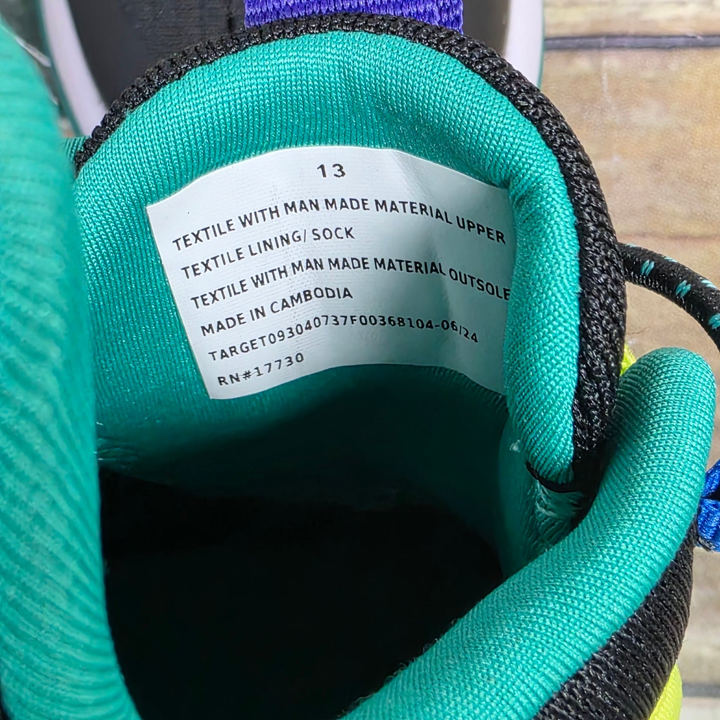 NWT Boy's All In Motion Fallon Snakers Black/Green Size 13