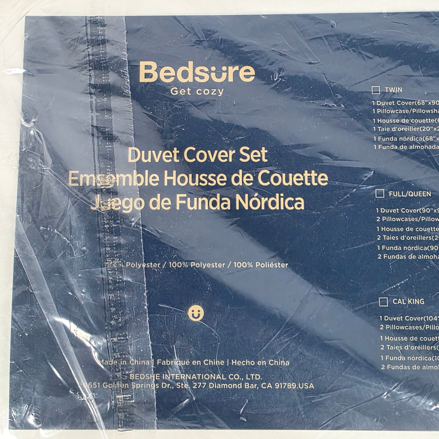NIP New Bedsure Duvet Cover Set Full Size White w/ Pillow Shams