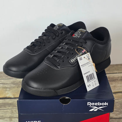 NIB Reebok Classic Women's Princess 8.5 Wide Black