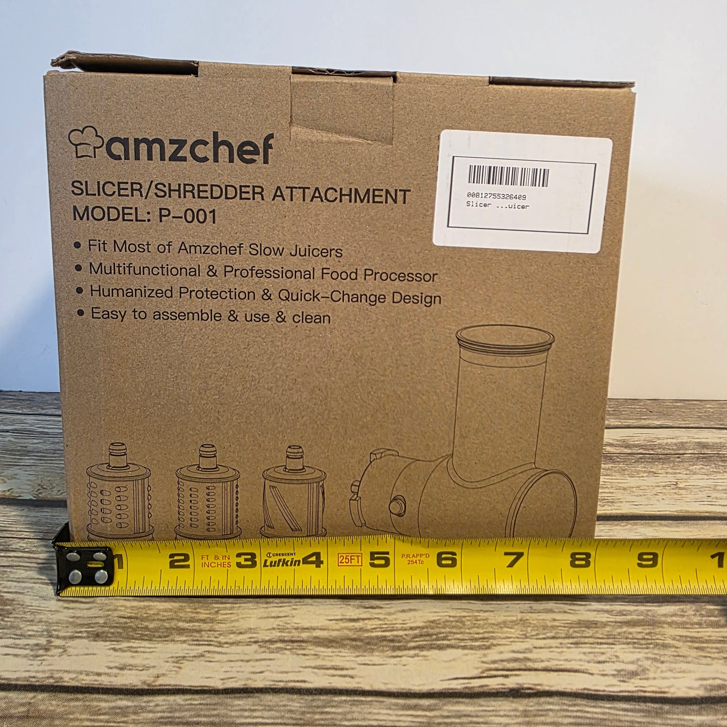 NIB New Amzchef Slicer/Shredder Attatchment Model P-001
