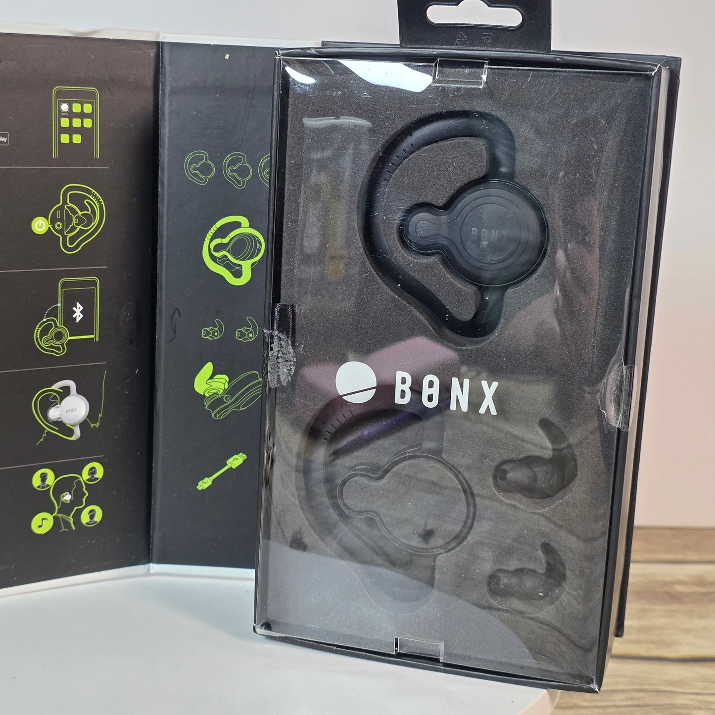 NIOB New BONX GRIP Pack of 2 Bluetooth Headsets Audio Conversation Systems