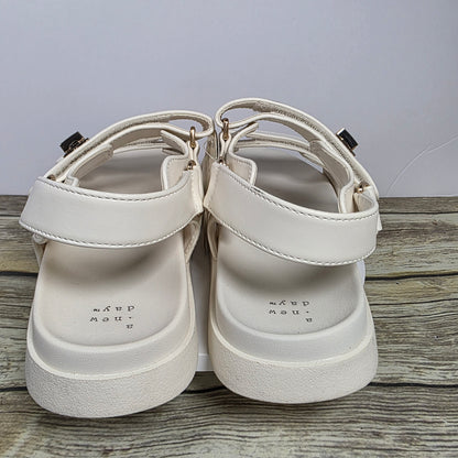 NWT New Women's A New Day Jonie Sandals Off White 11M Chunky F16898276