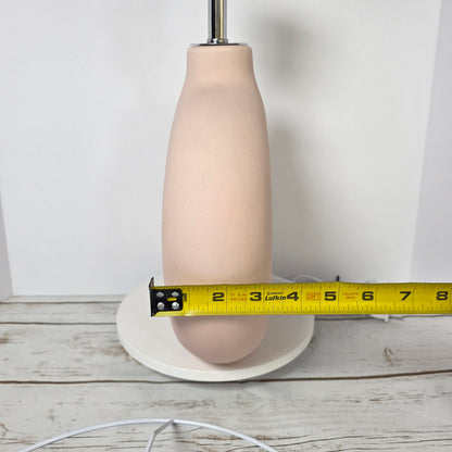 New Pink Ceramic Table Lamp for Living Room Bedroom, 21" Modern Bedside Lamps