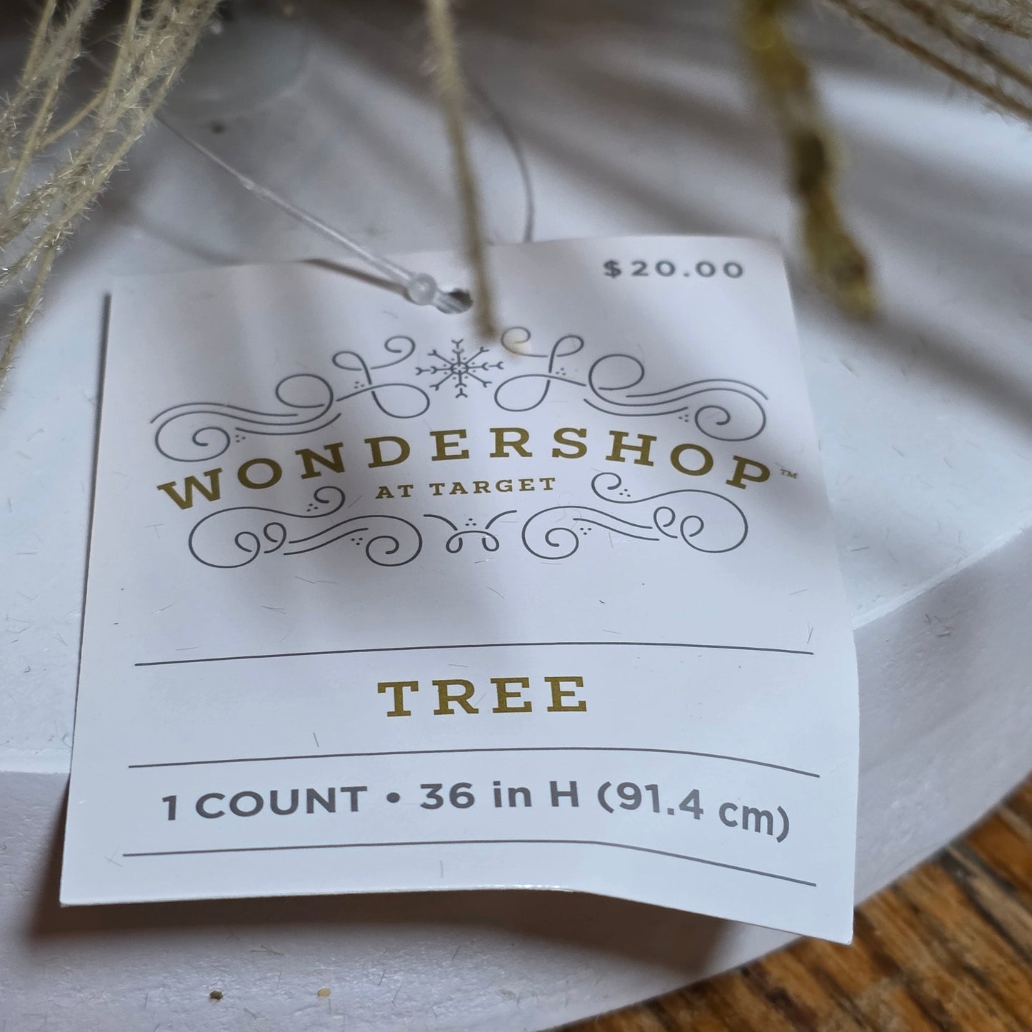 NIB New Wondershop Bottle Brush Tree 36" Gold Holiday Christmas Decor