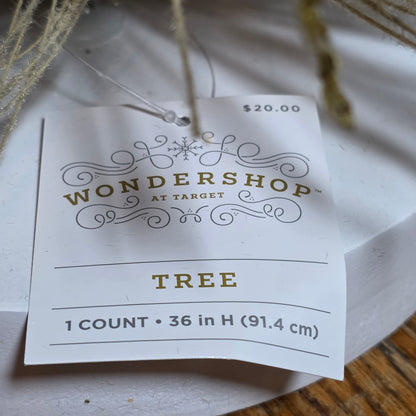 NIB New Wondershop Bottle Brush Tree 36" Gold Holiday Christmas Decor