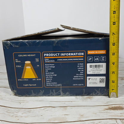 NIOB New Amico 12-Pack 7" 5CCT IN 1 LED Recessed Light A18GL011012009