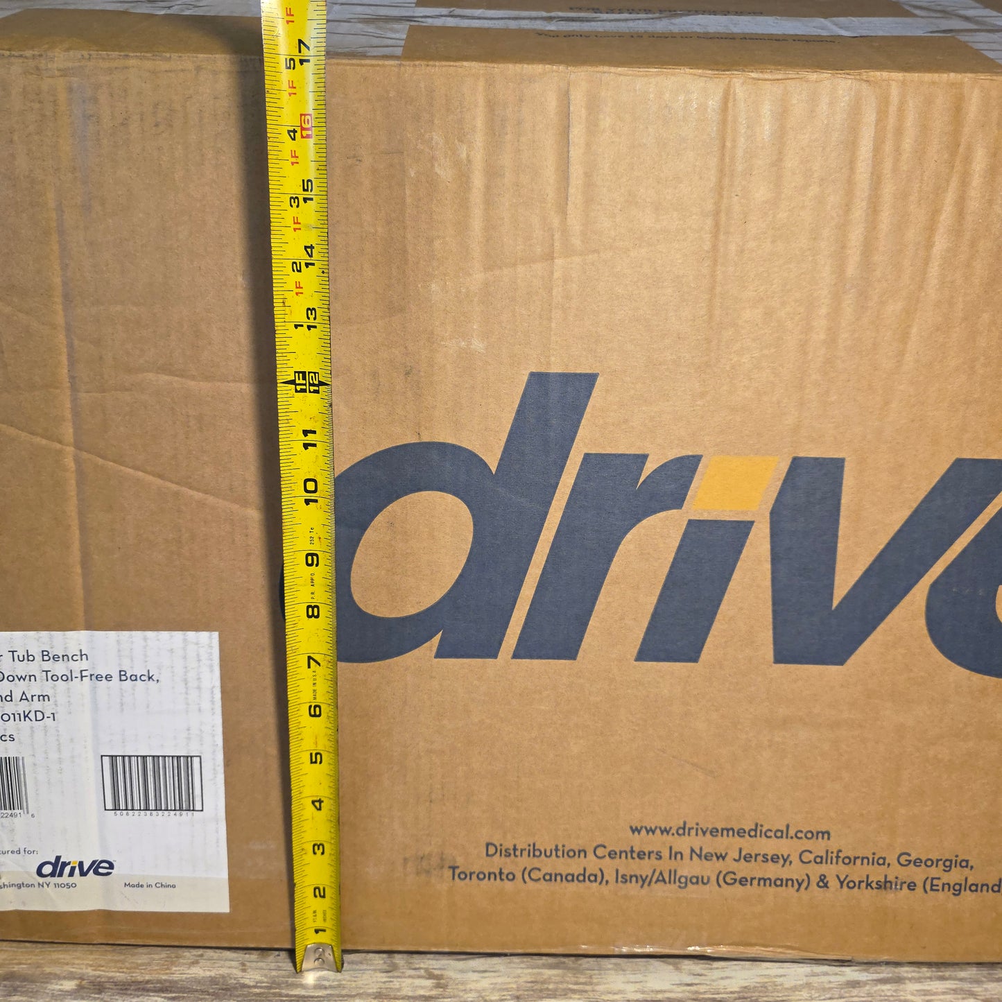 Open Box DRIVE Transfer Bench Tool-Free Back Legs Arms 12011-KD-1