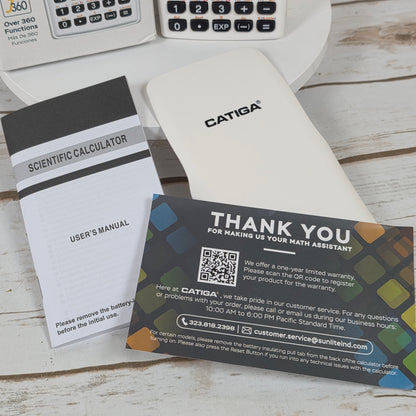 NIOB New CATIGA Scientific Calculator w/ Graphic Functions CS-121 White