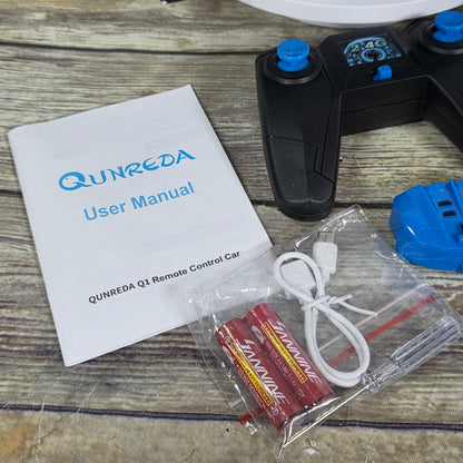 NIOB New QUNREDA Remote Control Stunt Car Blue