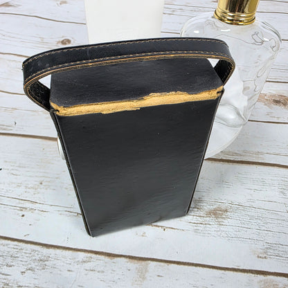 Vintage Faux Leather Transistor Radio Hidden Glass Flask