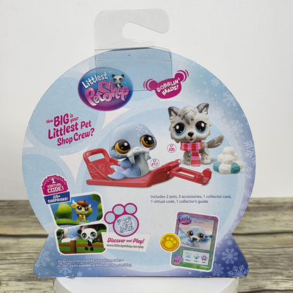 NIP New Littlest Pet Shop 2024 Generation 7 Winter Wonderland Figure 2-Pack