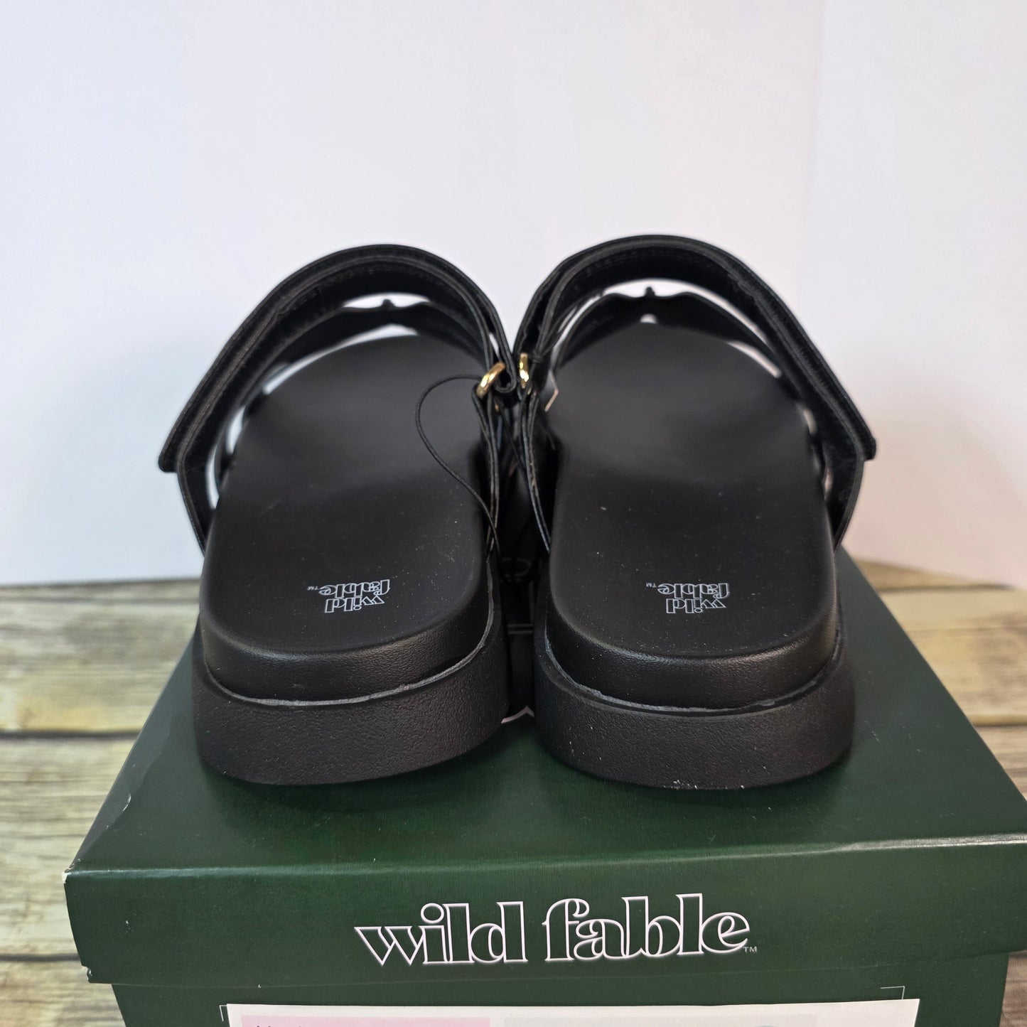 NIB New Wild Fable Haylee Sandals Black Womens 8 or 8.5