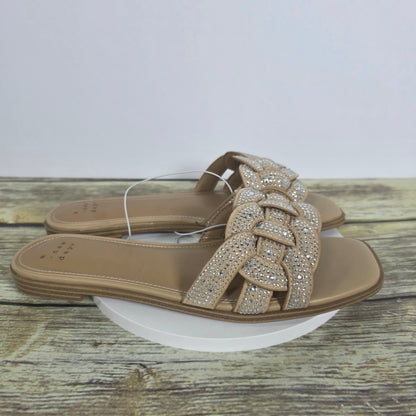 NIB New A New Day Maggies Sandals Slides Silver Women's 9