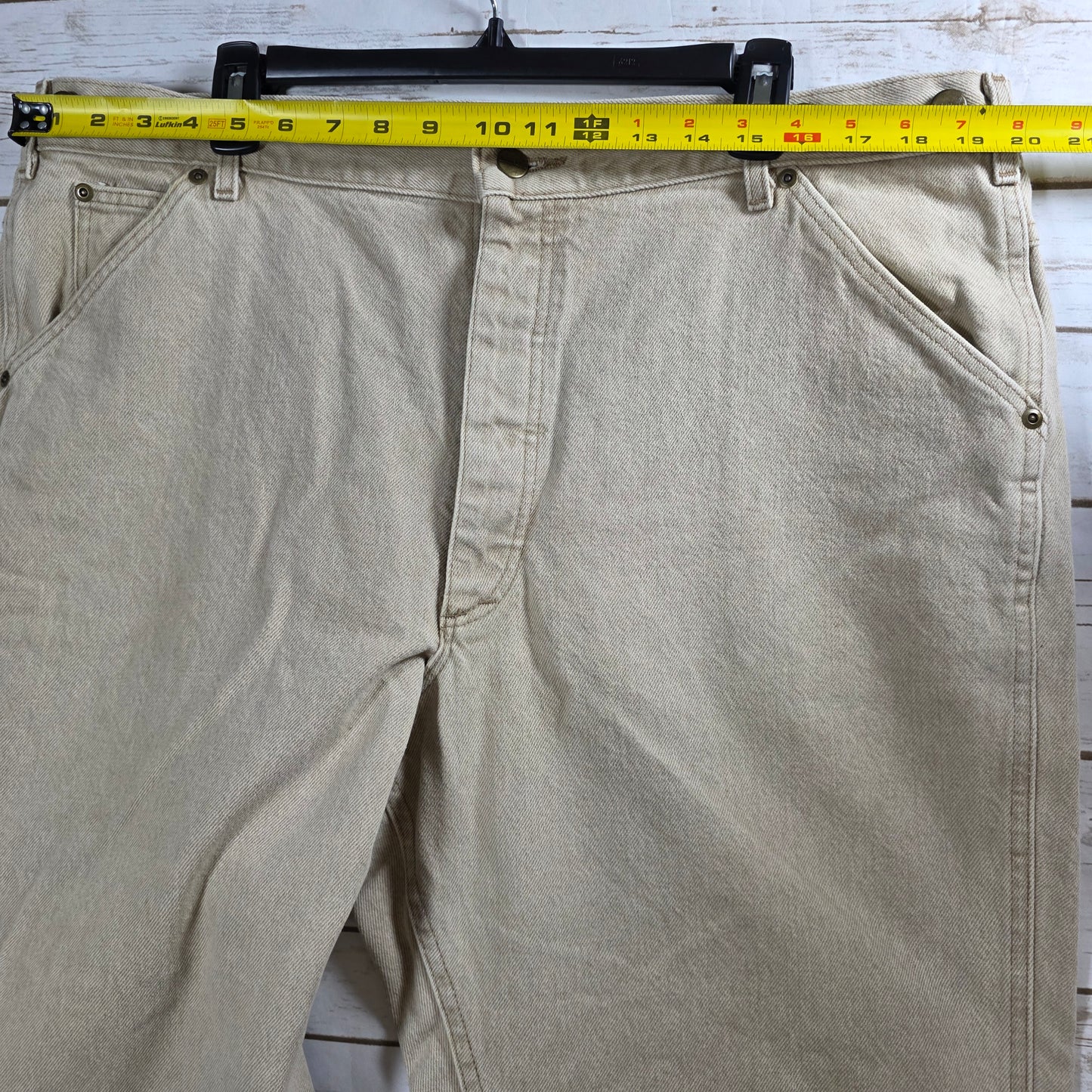 Men's L.L. Bean West Branch Tan Khaki Work Pants 42x30
