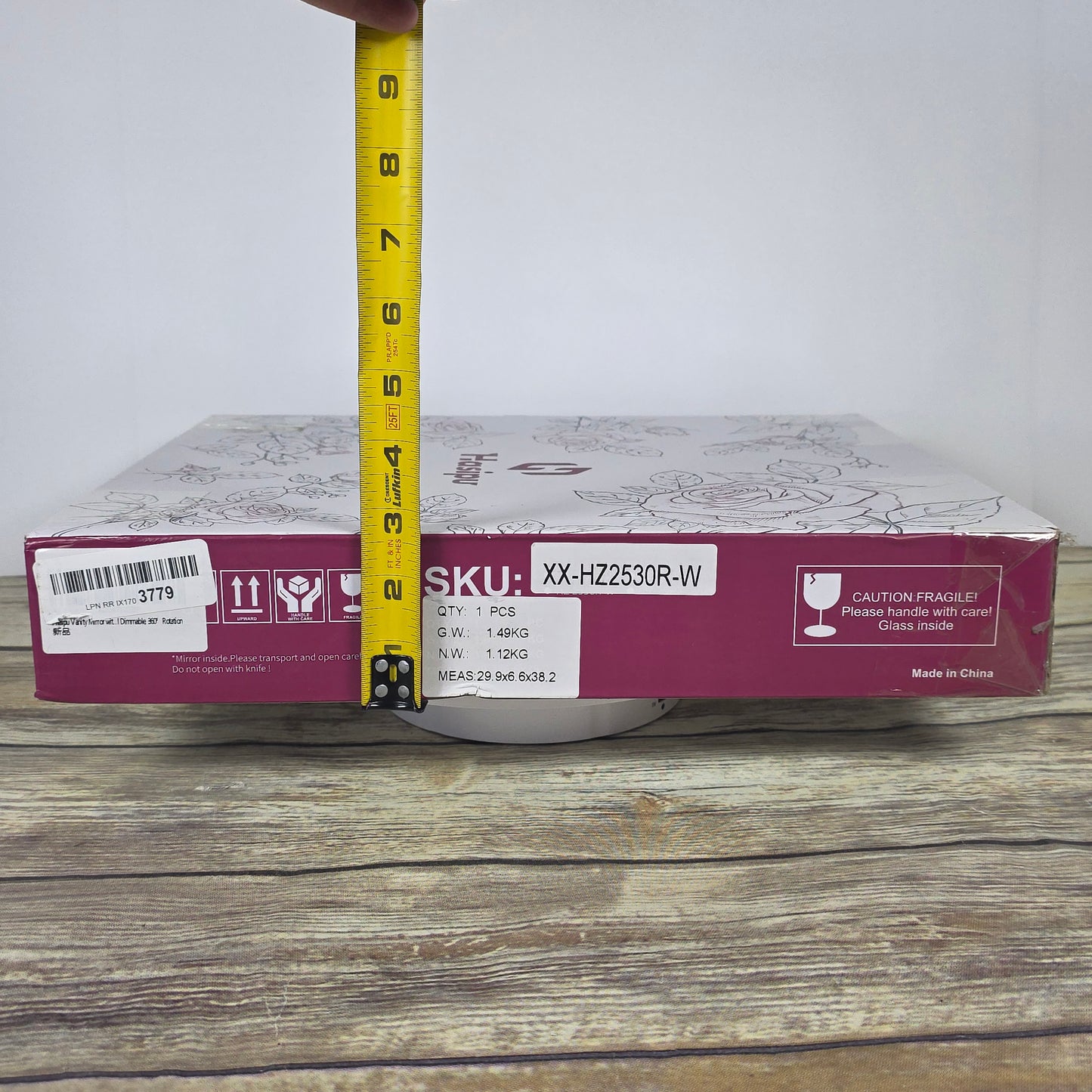 NIOB New Hasipu Makeup Mirror XX2530 25CMx30CM 12V-DC