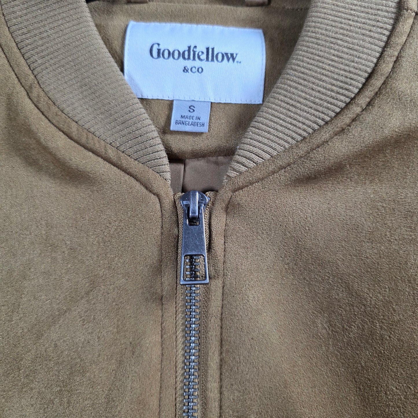 Goodfellow & Co Men's Faux Suede Bomber Jacket -Small