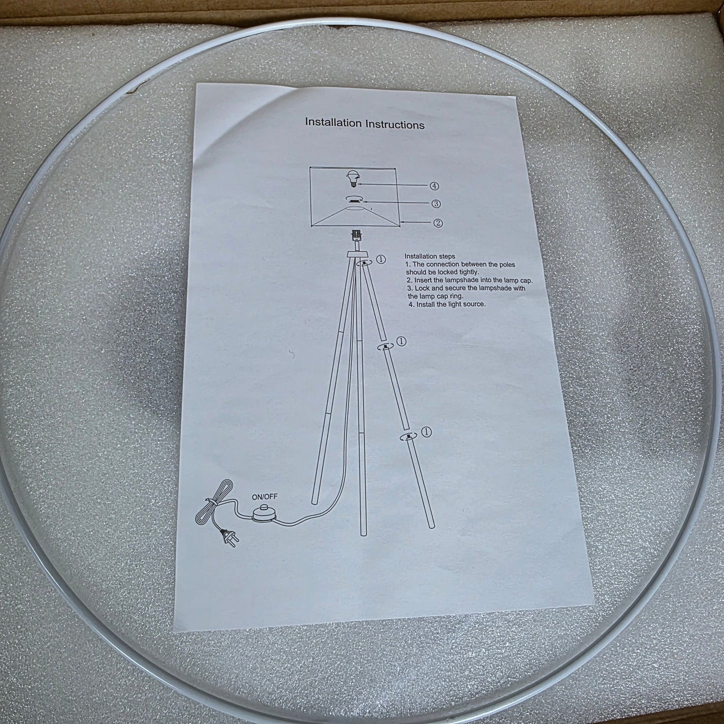 NIOB New Wooden Tripod Floor Lamp