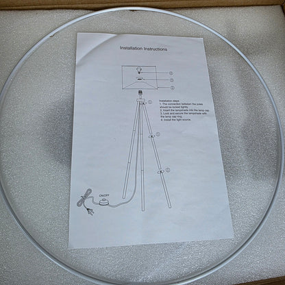 NIOB New Wooden Tripod Floor Lamp