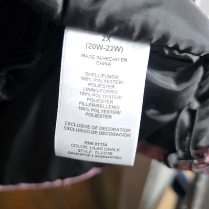 NWT New Women's TEC-ONE Explorer Ski/Snowboarding Jacket Pongee Lilac Purple 2X (20W-22W)