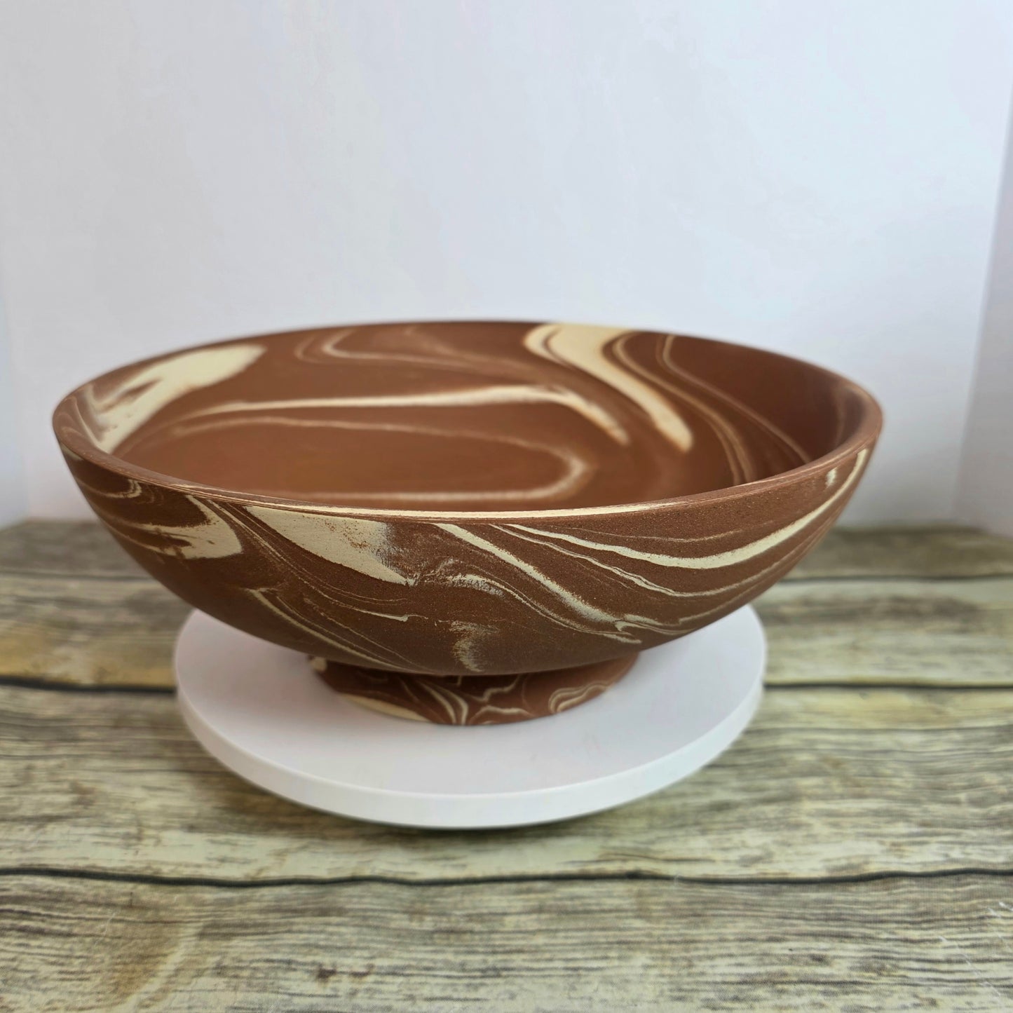 New Studio McGee Orange Swirl Decorative Bowl 10"
