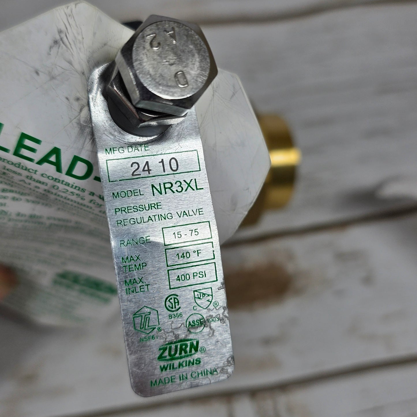 NIOB New ZURN WILKINS Pressure Reducing Valve 2410 1" NR3XL