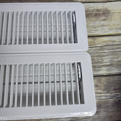 NIOB New 2 PCS White 4x12Inches Floor Vents