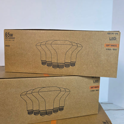 Lot of 3 New 6-Pack LED Technology 65W Replacement Soft White Bulbs